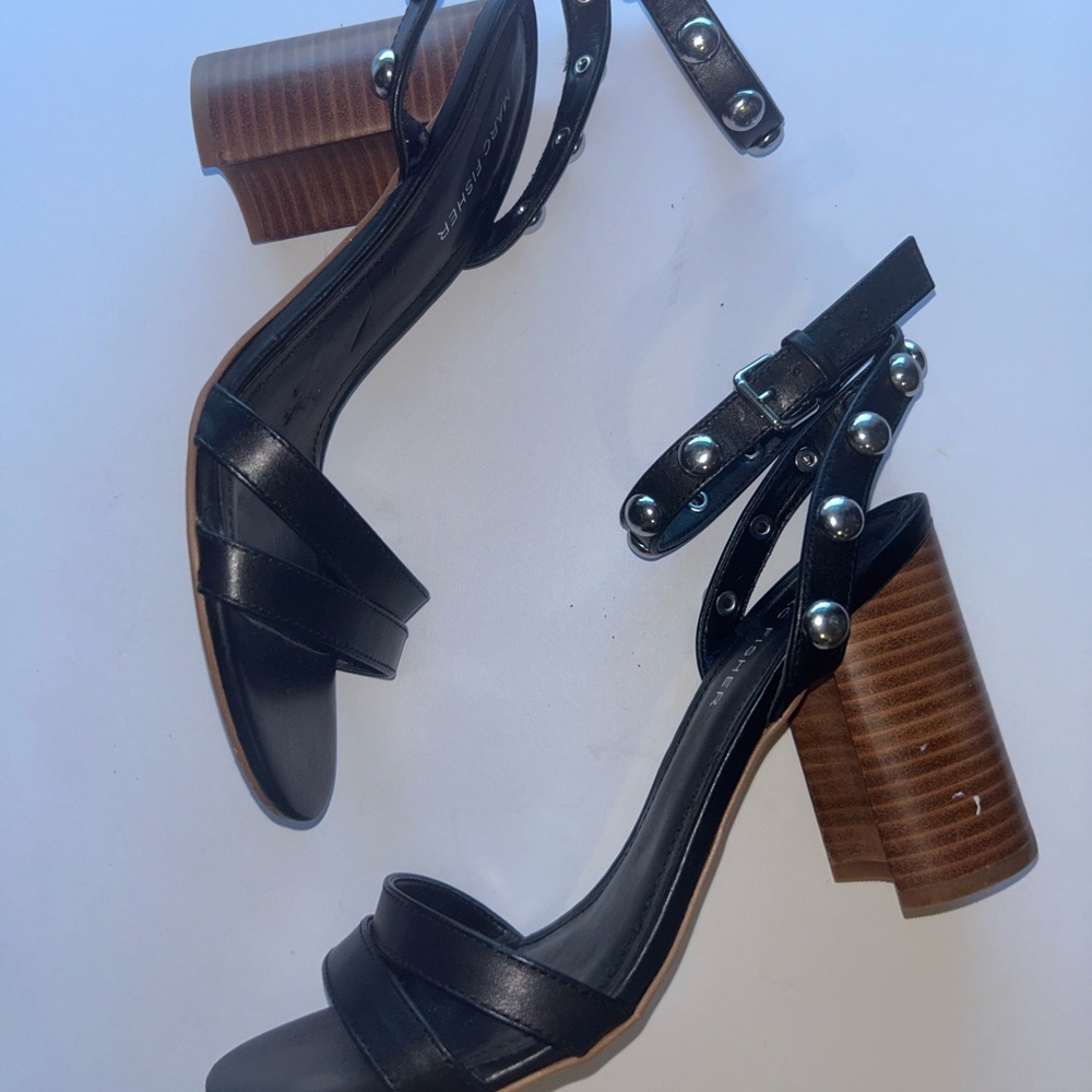 Marc Fisher Black Studded Heels